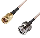 DHT Electronics RF同軸同軸ケーブルアセンブリBNCオスto SMBメス12 "