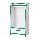 【花夢偉】(KAMUY)ハンガーラック 幅48cm カラー自分で身支度幼児のお子様でも自分でしまえる高さ設計!! (グリーン)