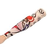 coerniプレミアムメンズサンスクリーン保護アームスリーブwith Tattoo print- Fast Dry