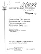 Examination of Financial Statements of the Student Loan Insurance Fund, Fiscal Year 1970