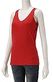 犬印本舗 1枚着できる 授乳 Vネックタンクトップ (M, レッド)