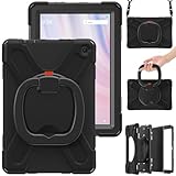 Amazon Kindle Fire HD 10 2023 & Amazon Kindle Fire HD 10 Plus 2023 ケース 耐衝撃 衝撃吸収 スタンド 肩掛けー ショルダーストラップ 傷つけ防止 シリコン 360度回転スタンド 頑丈 仕事用 防塵 ハード 子供 キッズ Amazon Fire HD 10 2023 & Amazon Fire HD 10 Plus 2023 カバー