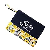 DORACO 単品 オムツポーチ　クラッチバッグ　 安心の日本製 　たっぷり収納できる おむつポーチ（フラワー）