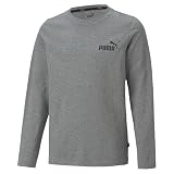 [PUMA] [プーマ] 長袖 ロンT シンプル ESS NO.1 ロゴ LS Tシャツ ボーイズ 26年春夏カラー ミディアム グレー ヘザー(03) 140