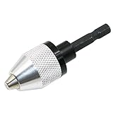 6.3ミリメートル1/4 "インチキーレスドリルビットチャックアダプタコンバータ0.3-6ミリメートル用インパクトドライバー六角シャンクグラインダードリルドライバー