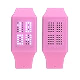 ファッションのクールな防水60デジタルLEDライト明るいタッチスクリーン・シリコン製　スポーツ　ウォッチ 男女兼用（ ピンク）