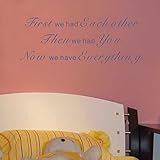 Pop Decors WL-0039-Vb Inspirational Quote Wall Decal First We Had Each Other [並行輸入品]