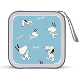 スヌーピー メディアケース BD/DVD/CDケース ブルーレイディスク対応 40枚収納 セミハード Amiabout ファスナー付 キャラクター かわいい