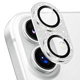 Podick カメラカバー iPhone17用 カメラフィルム キラキラ 9H強化ガラス アルミ合金 耐衝撃 いphone17 カメラ保護 高透過率 キズ防止 露出オーバー防止 一体化 全面保護 気泡ゼロ 指紋防止 貼り付け簡単 アイフォン17 対応 レンズプロテクター (17,シルバー)