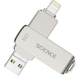 SCICNCE USB 3.0 フラッシュドライブ 1TB iPhone用 USBメモリースティック 外付けストレージ サムドライブ フォトスティック iPhone、Android、コンピューターに対応 (シルバー)