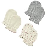 西松屋 [EFD] 3枚組ミトン（パターンメッシュ・花柄） 【新生児50-60cm】