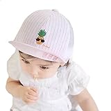 Spinas(スピナス) キッズ ベビー 帽子 キャップ ロゴ パイナップル ストライプ メッシュ 夏 ワイヤー つば かわいい 日よけ UVカット 熱中症 防止 おでかけ 男の子 女の子 全2色 ブ