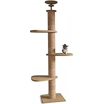 キャットタワー　全高235cm〜255cm 突っ張り 省スペース 爪とぎ 送料無料 キャキャットタワー 突っ張り スリム 多頭飼い