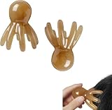 頭皮マッサージ ヘッドスパハンドプロ ブラシ 8爪 タコ ヘッドマッサージャー ヘッドスパ ハンドプロ スカルプケア 頭部 痒み止め ツボ押し 手動 プッシュタイプ 小型 ミニ 2PCS