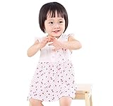 ベビー 女の子 ワンピース スカート 双子コーデに 可愛い いちご ピンク 白 80cm~ (白, 80cm)