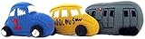 Estella Baby Gift Set with Infant Toy Rattles, Train, Car and School Bus Toy, Train, Car and School 