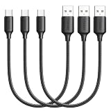 RAVIAD USB Type C ケーブル【0.5m/3本セット】タイプc ケーブル 3A 急速充電 QuickCharge3.0対応 USB2.0規格 USB-A to USB-C コード 高耐久ナイロン編み iPhone 16/15ProMAX,iPad Pro,SamsungGalaxyS24/S23/S22/S21/S20,Sony,Pixel,タイプc機種対応
