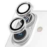 Podick カメラフィルム iPhone 16/16 Plus用 カメラカバー キラキラ 9H強化ガラス アルミ合金 アイフォン16/16Plus用 カメラ保護 ピカピカ キズ防止 耐衝撃 高透過率 黒縁取り 露出オーバー防止 極薄 レンズカバー プロテクター シルバー