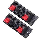 オーディオファン スピーカーターミナル プッシュ式 スピーカー端子台 4ピン 70mm*25mm 2個