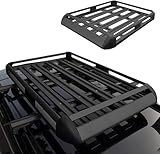 ルーフラック アルミ ルーフキャリア 140cm*100cm 車 汎用型 SUV 乗用車 軽自動車 ミニバー用 カーゴラック ベース カー アウトドア ブラック (ブラック, 140*100cm) (ブラック, 140*100cm) [並行輸入品]