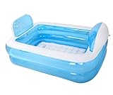 インフレータブルバスタブ折りたたみ式プラスチックポータブル大人のバスタブ子供の浴場の洗面器のバスタブの洗面所の浴槽の浴槽のバスバレル ( カラー から゜ : 青 )