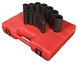 Sunex 2858 1/2-Inch Drive Deep 8-Point SAE Impact Socket Set, 13-Piece [並行輸入品]