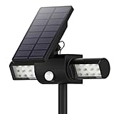 USB Solar Lights 200Lumens Max, Hallomall 360°Outdoor Solar Motion Lights Spotlights,Waterproof Dual