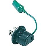 ハタヤ 接地アダプター 15A 125V アースクリップ付き 屋内用 E-3KB