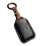 キーケース適合トヨタ ハイエース 200系 4型 5型 6型 レジアスエース KDH TRH ポルテ スペイド 140系 レザー キーホルダー 本革スマートキーカバー(4ボタン、ブラック)