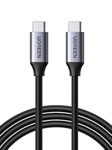 UGREEN USB Type-Cケーブル 4K 60Hz映像出力 PD 100W急速充電 USB3.1 Thunderbolt 3対応 5Gbpsデータ転送 1.5M