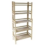村田屋産業　【06589】　アンティークウッドクラフト　Wood　Furniture　Display　shelf　80.5×37×165cm