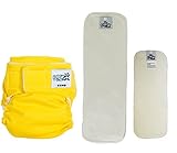 SoftBums Omni One Size Cloth Diaper 3 Piece Set (Solar Flare) by Softbums