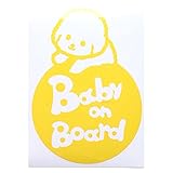 イエロー（黄色） 犬 ビションフリーゼ Baby on board ベビーオンボード ステッカー 窓ガラス用シールタイプ 車 円戌 干支 動物