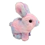 ウサギのぬいぐるみ音楽玩具 おしゃべり歌うぬいぐるみ,歌うぬいぐるみ 音楽玩具 女の子 男の子 子供用 インタラクティブアニメーション玩具 誕生日プレゼント用 バッテリなし パープル