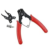 4-in-1の多機能スナップリングプライヤー高炭素鋼プライヤー赤いハンドルペンチ取り外し可能なクランプアセンブリツール