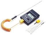 かんたん計測 K型熱電対使用 デジタル 温度計 熱電対 2タイプ セット (30㎝ステンレス＋ワイヤ)