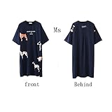 GAODUZI 夏のコットンラバーズパジャマかわいい女性のゆるい寝間着スカートメンズ半袖コットンホームサービススーツの下着（半袖+ショーツ） (色 : マルチカラー まるちから゜, サイズ さいず :