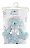 Stephan Baby Gift-to-Go Plush Pot-Bellied Bear and Plush Blanket Set, Blue by Stephan Baby [並行輸入品]