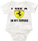 VRW I See a Ferrari In My Futureワンジーロンパースボディスーツ カラー: ホワイト
