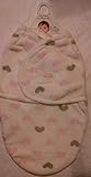 Blankets and Beyond Swaddle Bag White with Pink and Grey Hearts by Blankets and Beyond