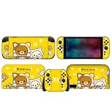 [SDCADQ]リラックマ 周辺 スイッチ2 フルセット保護ステッカー PVC素材 シール 防塵キット 保護フィルム Switch 2に対応用保護シール フルセット 本体 Joycon対応 フルセット保護ステッカーシール 友達へのプレゼント (switch2,1)