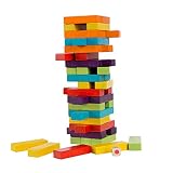 Wondertoys Wooden Blocks Stackingボードゲーム教育玩具子供 – 54ピース