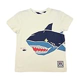 【SiShuNon/FARM】シャークTシャツ ファーム キッズ シャーク サメ スイミー 半袖Tシャツ 110 15 ホワイト