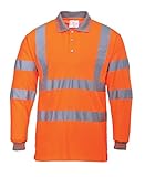 Portwest作業着メンズ高視認性ポロシャツL / S US サイズ: XL カラー: オレンジ