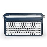 YUNZII ACTTO B305 タイプライターキーボード mac ワイヤレス レトロなブルートゥースキーボード Bluetooth コンパクト 無線 キーボード 86キー テンキーレス 誕生日 ギフト 日本語説明書付き（B305英語 ネービー ）