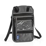 パスポートケース 5-in-1 RFID識別保護 セキュリティポーチ 首下げ スキミング防止 多機能 海外旅行 ポーチ 軽量