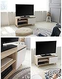 UNE BONNE(ウネボネ) テレビ台 ローボード テレビボード 幅90 40インチまで対応 40インチ 北欧 木製 TVボード TV台 おしゃれ シンプル 北欧 AV リビングボード 引き出し AVボード レッグ 収納 オークホワイト