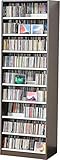 ☆コレクター絶賛☆大容量CDラック/DVDラック　ダンデム　収納枚数:CD最大963枚、DVD最大432枚[TCS590-D]ダークブラウン