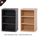 工具いらずの簡単組立シェルフ　Facilment/ファシルマン　幅390mmタイプ　3段 FAB-6040SH　ダークブラウン