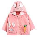 YY-Natuhi ベビー服 子供服 女の子 男の子 アウター コート かわいい キッズ ジャケット カーディガン 長袖 おしゃれ 女児 防寒 トレンチコート 通園 通学 ウサギ 男女兼用 秋冬 (9